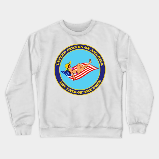 Land of the free Crewneck Sweatshirt by Soll-E